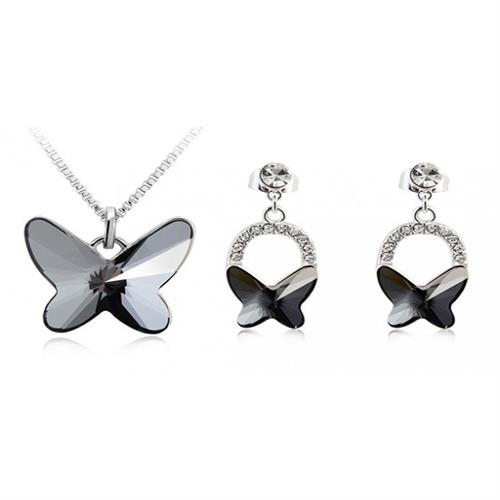 سرویس گردنبند و گوشواره باترلوز با روکش رادیوم